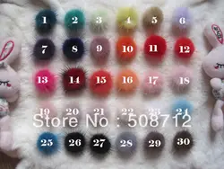 Бесплатная Доставка! 1000 шт. 30 мм смешанный цвет норки мяч Fit украшения для волос DHL или EMS