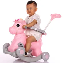Детское кресло-качалка для детей, детская игрушечная коляска с музыкальным кресло-качалка для новорожденного, складное кресло с четырьмя колесами, детская коляска 3 в 1