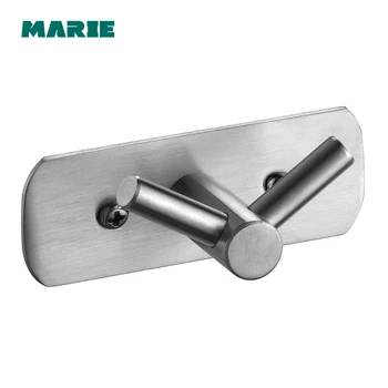 

New 304 Stainless Steel Hook Hat Key Rack Bathroom Kitchen Towel Hanger Wall Mount Hanger