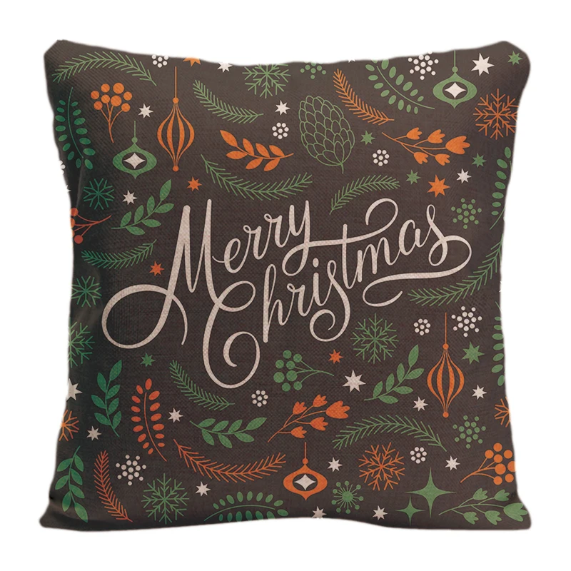

Наволочка из хлопка и льна на Новый год и Рождество, наволочка с имбирем, декоративная наволочка, индивидуальный подарок для сидения