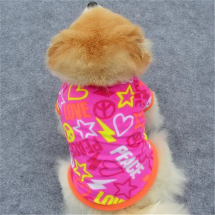 

2018 3 color Pet Clothes Vest T Shirt Spring&Autumn Warm Sweatshirt Small Dog Cat Coats XS-L Pet Clothes For Dog Wholesale 035