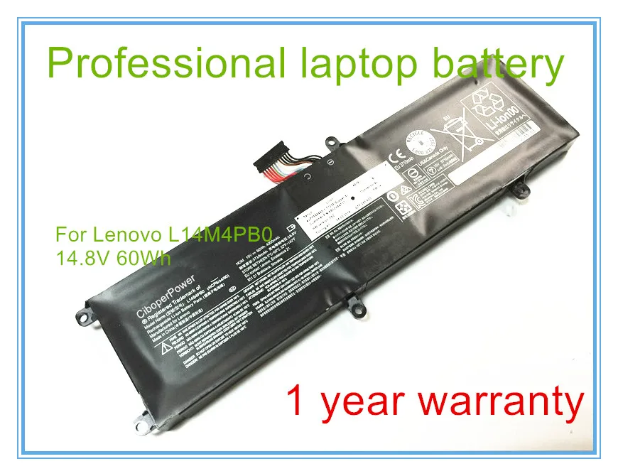 Фото Оригинальное качество 14,8 V 60Wh 4050 mAh литий-ионный аккумулятор L14M4PB0 для серии L14M4PB0 №1