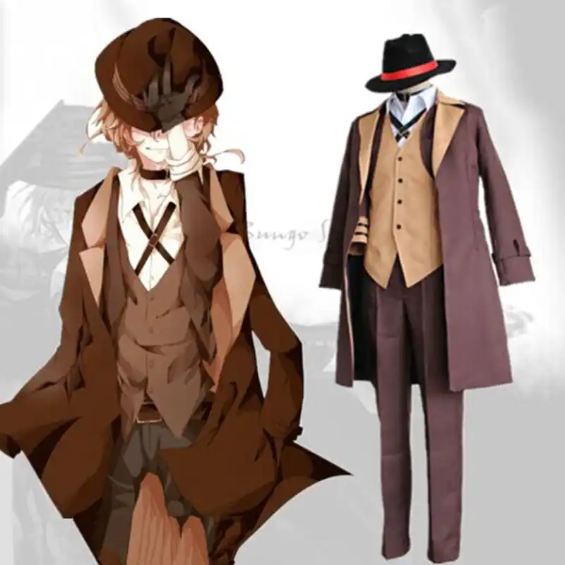Bungo Stray Dogs Armed Detective Agency Osamu Dazai Cosplay Trench Coat Suit Pants Vest Literary Stray Dogs Halloween Costume Costume Vampire Coatcoat Mens Aliexpress