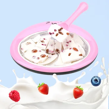 

Mini Ice Cream Maker Home Summer Cool Ice Cream Roll Tools with 2pcs Shovel Cute Fried Yogurt Machine Cartoon Fried Ice Machine