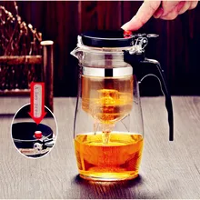 Автоматический фильтр лайнер стеклянный чайник термостойкий чайник с заваркой Gongfu Teaset 650 мл-900 мл элегантный стиль чайник de cha