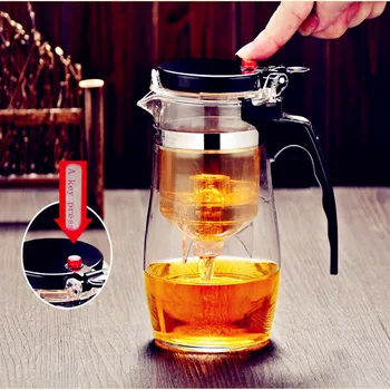 

Automatic filter liner glass teapot heat-resistant teapot with infuser Gongfu Teaset 650ml-900ml elegant style teapot de cha