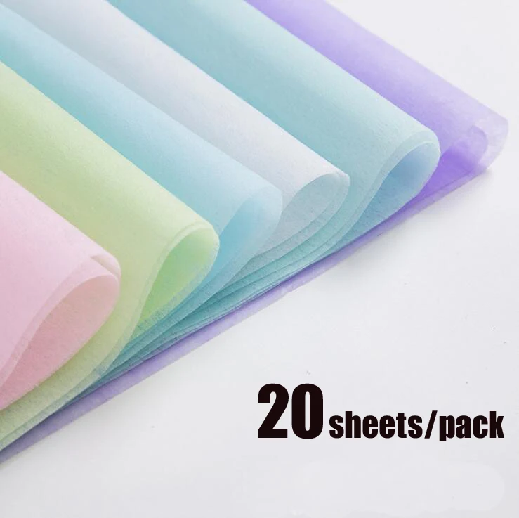 20 sheets/pack High quality single color tissue paper / Floral wrapping