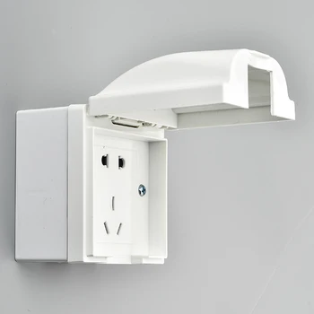 

2 x 86Type Wall Waterproof Socket Panel 5-Pins Outlet Electric 10A Electrical Sockets 2 Holes And3 Holes With Waterproof Cover