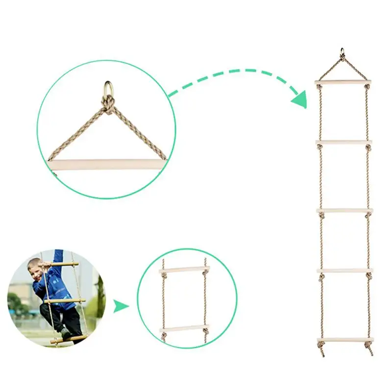 Монтажная детская деревянная альпинистская рама, обучающая уличная веревочная лестница, уличные инструменты, оборудование