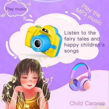 

1.54 inch IPS Screen 2MP Children about 2500 Mini TF card, up 32G (not included) Cartoon Digital Camera Toy