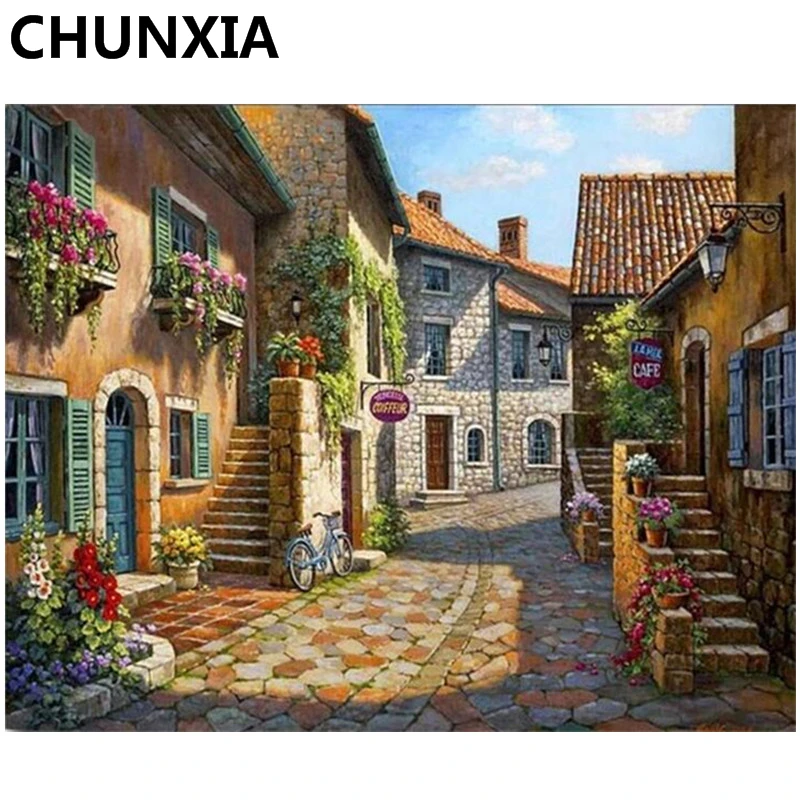 

CHUNXIA Painting By Numbers DIY Framed Oil Paint Pictures Wall Art Home Decor Unique Gift H331
