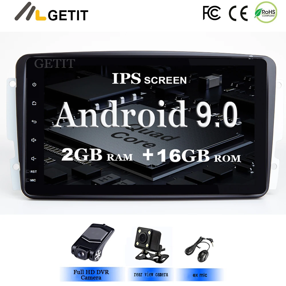 

8'' Android 9 Car Stereo Redio Multimedia Player for Mercedes/Benz/W209/W203/M/ML/W163/Viano/W639/Vito GPS Navigation IPS