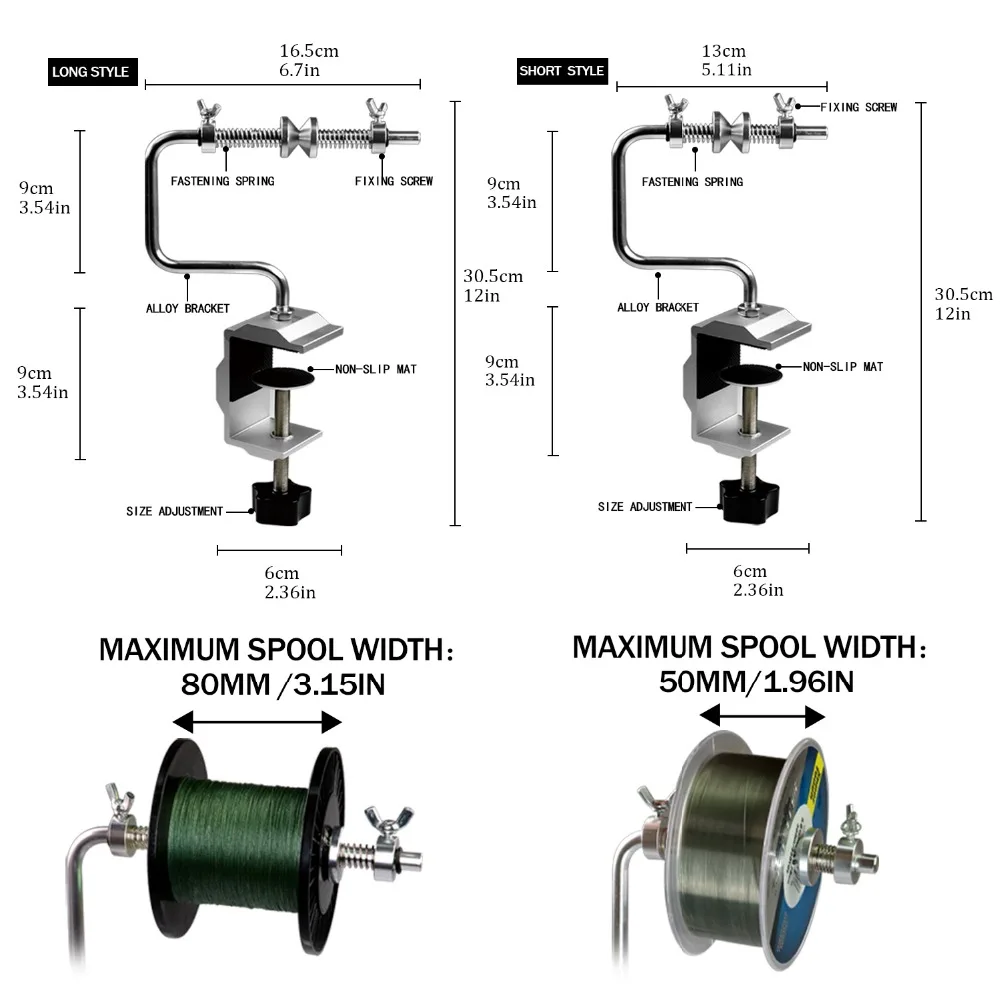 Best Portable Aluminum Stable Fishing Line Winder Line Spool Spooler System Suction Cup Fishing Line Accessories Tool