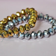 FishSheep 8 мм хрустальные бусины браслеты унисекс серебро/золото Цвет эластичный камень в виде бисера браслеты и браслеты Bijoux модные ювелирные изделия