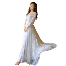 Yomrzl весенние пикантные кружевные женские платье, цельнокроеное платье, старинные элегантный парадный вечерний костюм L188