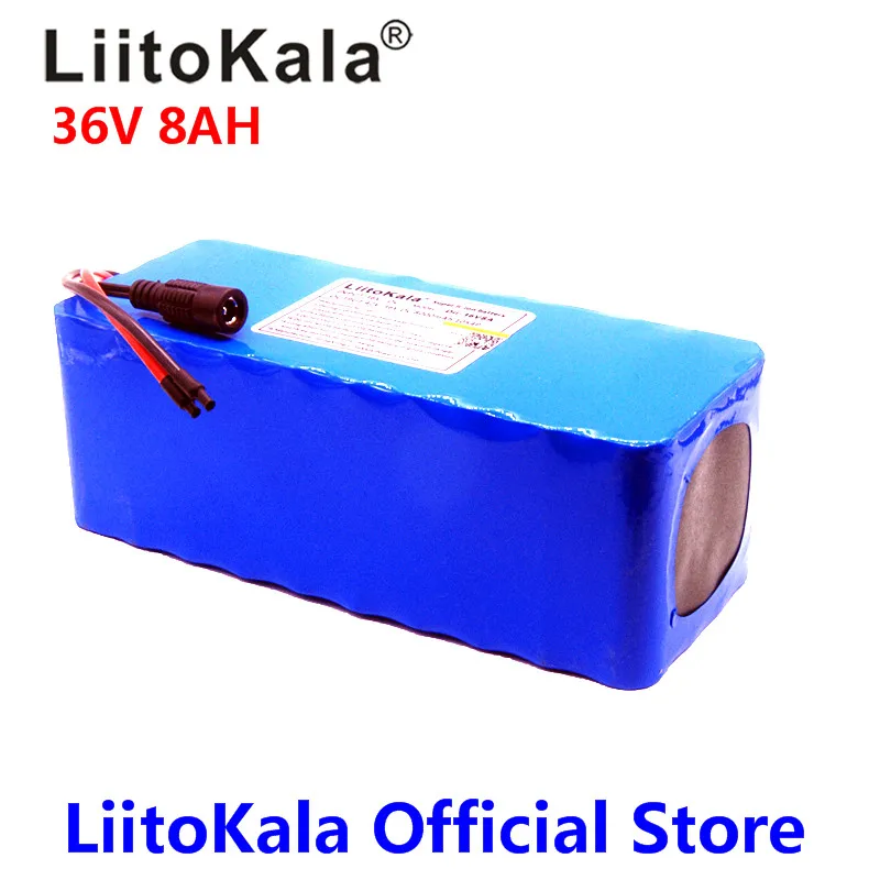 LiitoKala 36В батарея 500 Вт 18650 литиевая батарея 36 В 8AH с bms батарея для электрического велосипеда с ПВХ чехол для электрического велосипеда