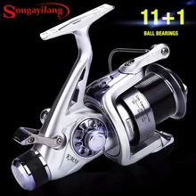 Sougayilang 11 + 1bb Карп Рыбалка катушка carretilha Molinete катушки колеса вращающихся Рыбалка Катушка 5.2: 1 высокая Скорость Рыбалка катушка PESCA