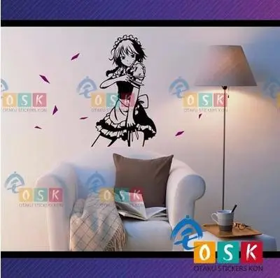 

Pegatina Anime Cartoon Car Sticker Touhou Project IZAYOI SAKUYA Vinyl Wall Stickers Decal Decor Home Decoration
