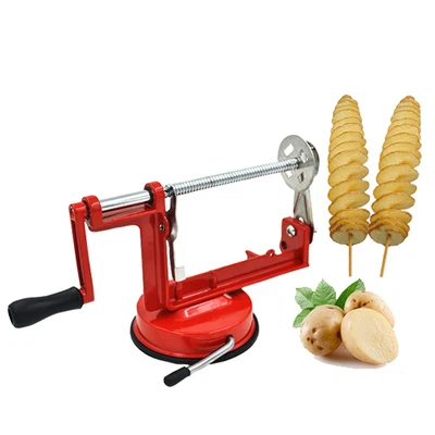 

1PCS Cooking Tools Stainless Steel Tornado Potato Cutter Twisted Spiral Potato Cutting Machine Potato Clips Slicer