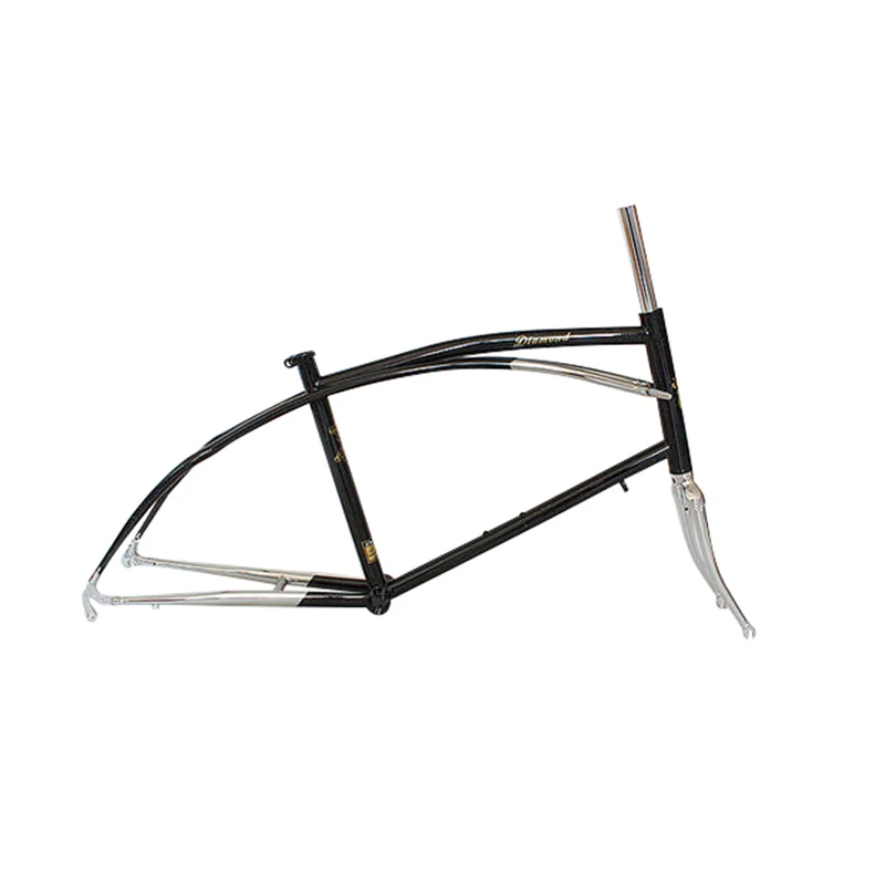 Reynolds 525 хромированная молибденовая сталь 20 дюймов BXW рама для велосипеда с медным покрытием, рама для велосипеда DIY, велосипедная Рама 46 см - Цвет: Черный