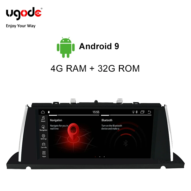 

Ugode For BMW 5 Series GT F07 Car Multimedia Player 10.25 Inches Screen Monitor Bluetooth Android 9.0 Plastic Metal (2013-2017)