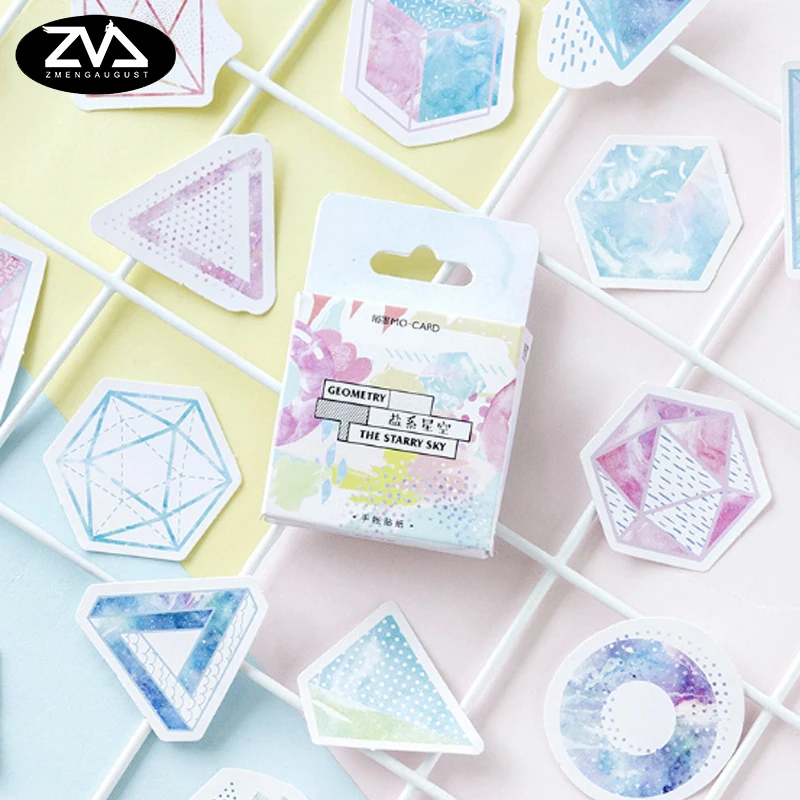 

46Pcs/box Diamond starry sky Mini Decoration Paper Sticker DIY Scrapbook seal Sticker Stationery Kawaii Stickers stationery