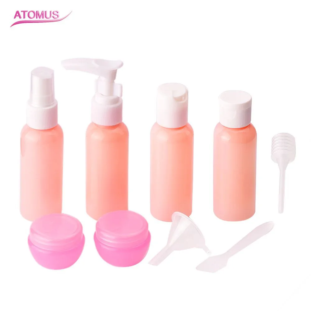 

9pcs/set Portable Flight Travel Size Bottle Pack Liquid Containers Shampoo Cream Cosmetics Refilable Bottles Drop Shipping/x