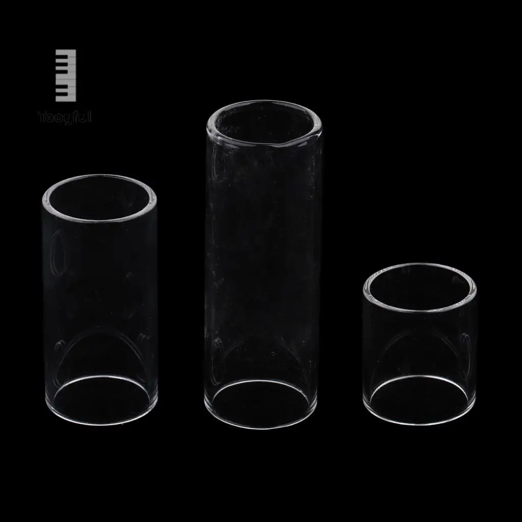 1 Set Glass Electric Guitar Slip Slides String Finger Glass Bottle Neck For Musical Stringed Instrument Accessories 28/50/69mm