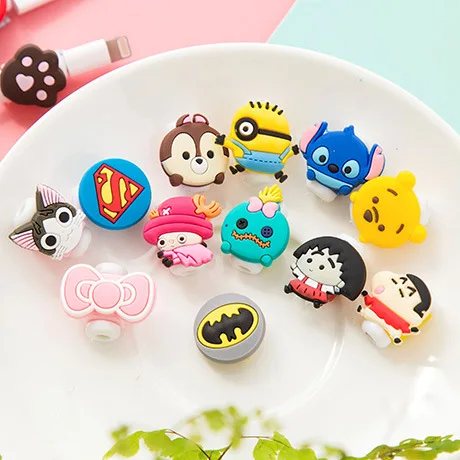 Cute10pcs/lot Мультфильм USB кабель наушников протектор наушники линии заставка для samsung htc зарядки линии Защита кабеля данных