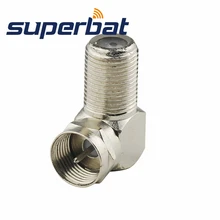 Superbat 5 шт. F адаптер F штекер к женскому гнезду правый угол RF коаксиальный адаптер разъем