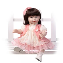 Около 52 см силикона Reborn Baby куклы ручной работы Lifelike Reborn куклы Рождество подарок на день рождения Brinquedos Для детей