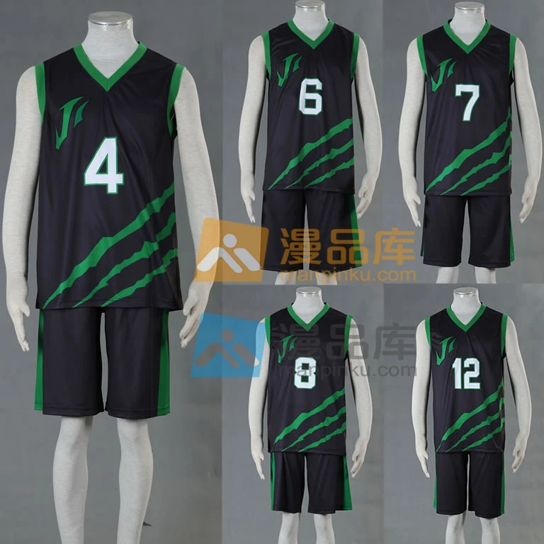 

Kuroko no Basket Anime LAST GAME Street Ball Team Jabberwock Uniform Number 4 6 7 8 12 Basketball Jersey Sportswear Cospaly