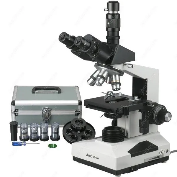 Лабораторная клиника ветеринарный контрастный микроскоп принадлежности AmScope 40X 1600X лабораторная ветеринар