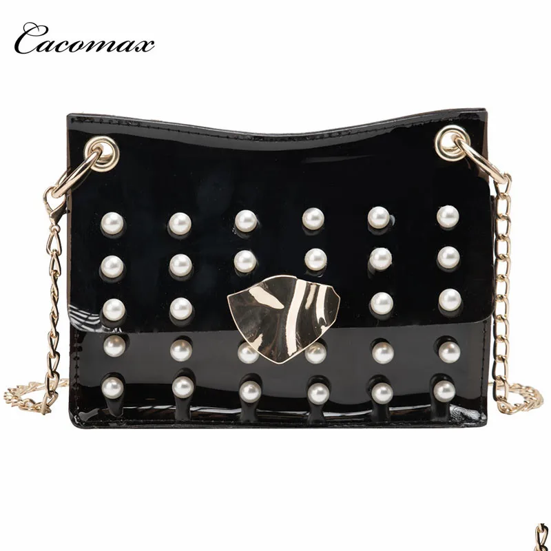 

2019 Design Luxury Brand Women Handbag Transparent Bag Clear PVC Messenger Bags Female Crossbody Shoulder Bags