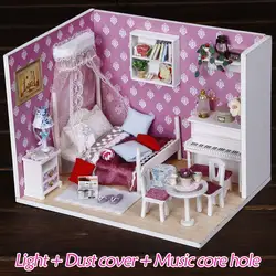Игрушки для детей собрать Diy головоломки 3D миниатюрная кукольная мебель модель деревянный кукольный дом Миниатюрный подарки для девочек