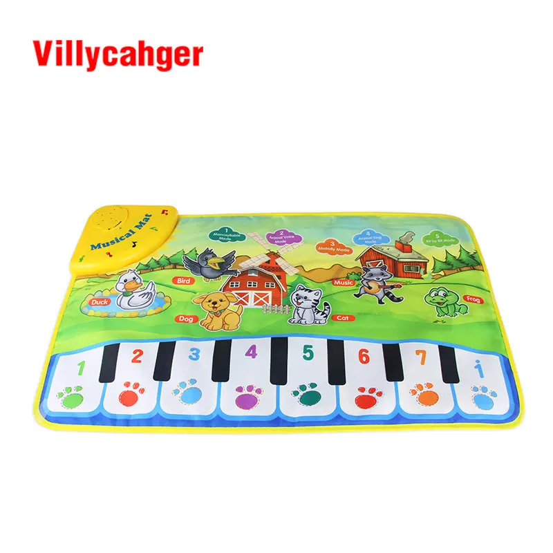 Детский музыкальный коврик с 8 клавишами 60x37 см|carpet seaming|toy testerstoy lamb |