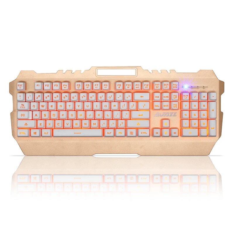 Ajazz мембранная Проводная игровая клавиатура с 104 клавишами 19 клавишная