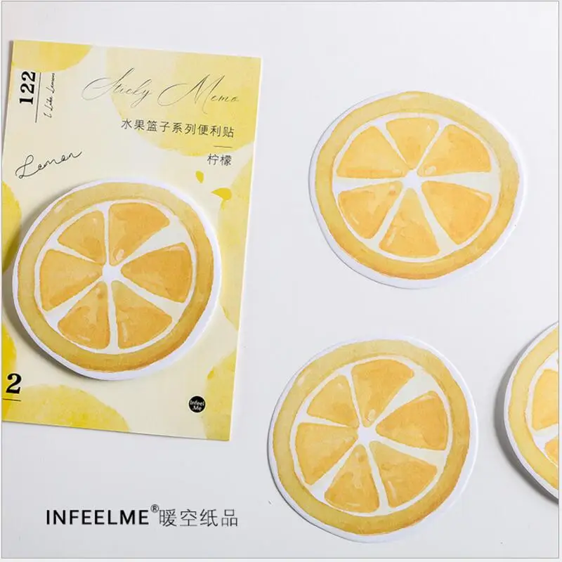 

30 Sheets 8.5*13cm Size Fresh Fruit Memo Pad Sticky Notes Notepad Bookmark Paper Sticker Kids Students School Office Supply