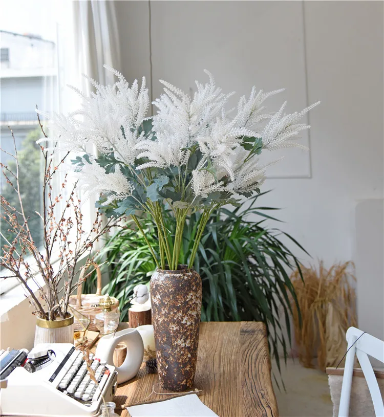 3 головки 95 см искусственная Лаванда пластик растение декор для свадебный цветок расположение домашний стол цветок букет рождественское растение