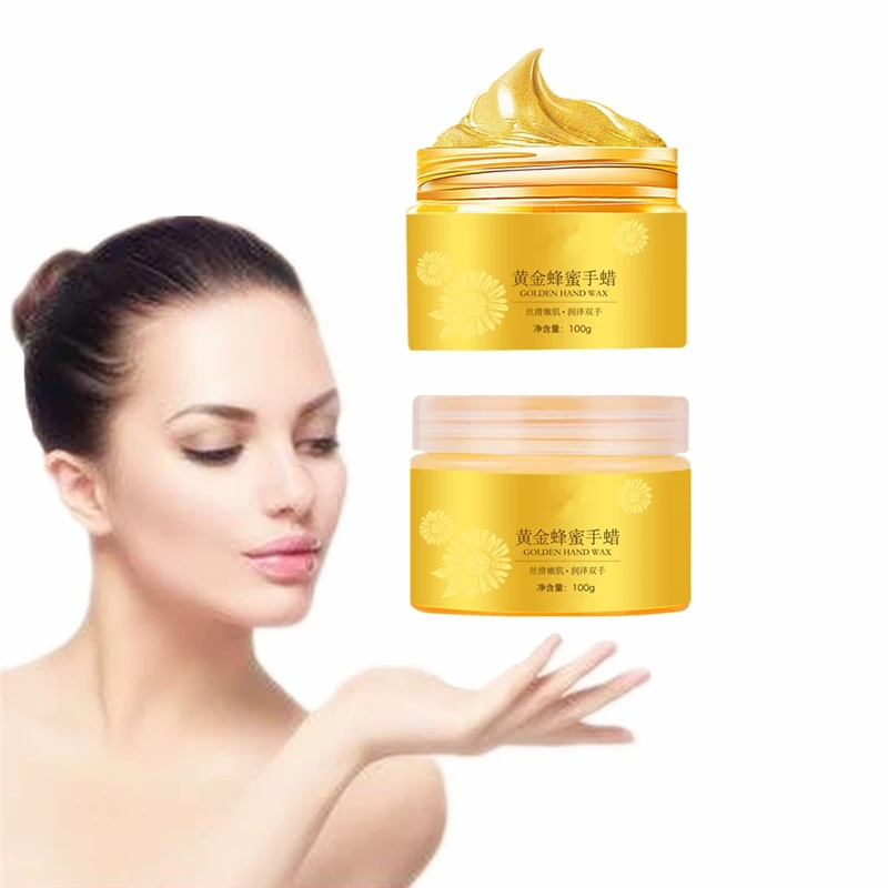 

2019 24K Gold Hand Mask Hand Care Moisturizing Whitening Skin Care Exfoliating Calluses Hand Film Hand Mask 100g