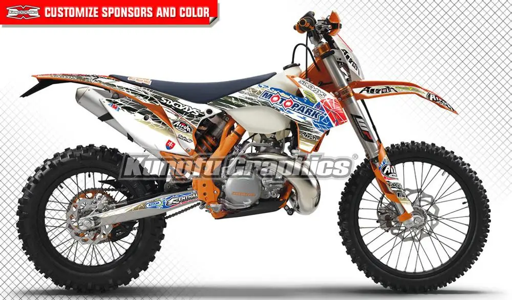 И рисунком «кунг-фу» графика на заказ мотоцикл наклейки комплект 6 дней гонки Grafiche для KTM 125 200 250 300 350 450 500 EXC EXC-F XCW XCF-W - Цвет: Style 04