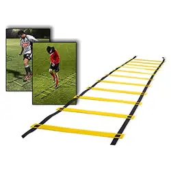 5 распродажа 8-Rung 4 м ловкость лестница Координационная лестница для Скорость Футбол футбол Футбол Фитнес ноги обучение, желтый + черный