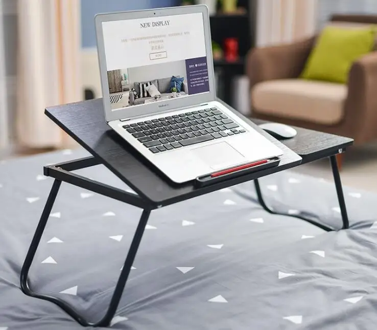 

Folded Movable Computer Desk Adjustable Laptop Desk Lazy Desk Use On Bed Sofa