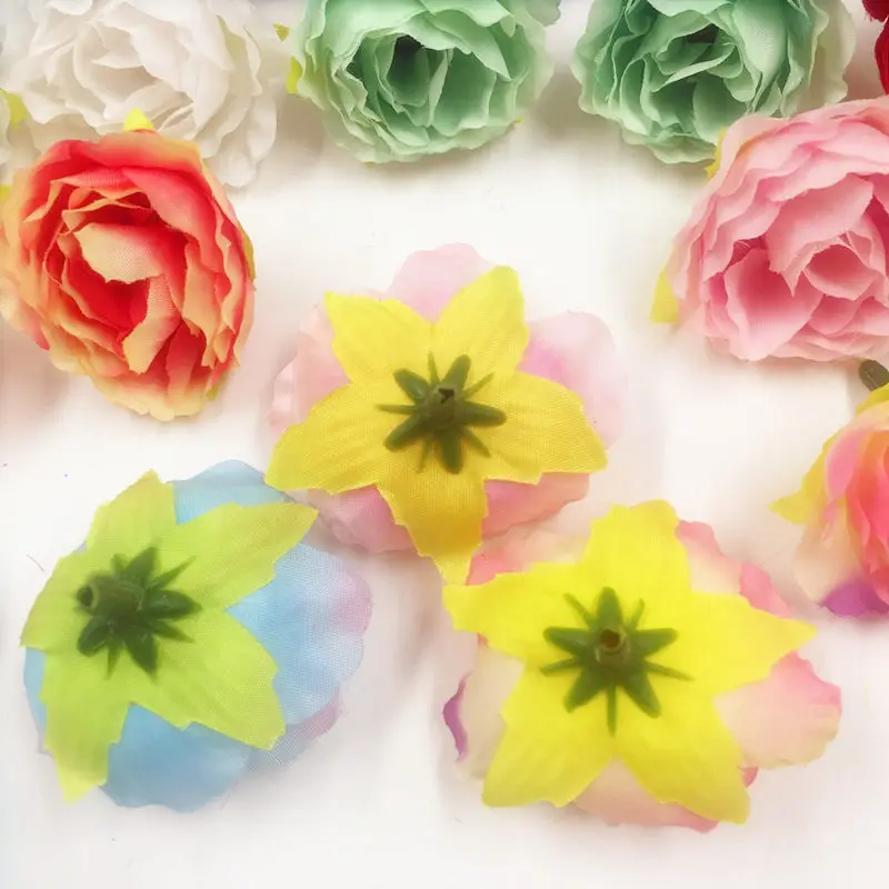 Wholesale 10pcs Blooming Peony Cloth Artificial Flowers For Wedding Party Home Room Shoes Hats Decoration Marriage Silk Flowers