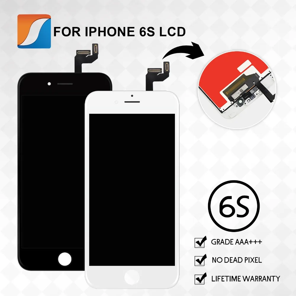 10 шт./лот 100% оригинал AAA + для iPhone 6S LCD сборка с 3D сенсорным экраном Замена дисплея