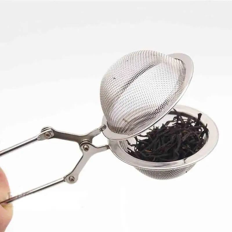

Ball Shaped Stainless Steel Spoon Leaves Herb Mesh Ball Infuser Squeeze Strainer Home Maker Supplies