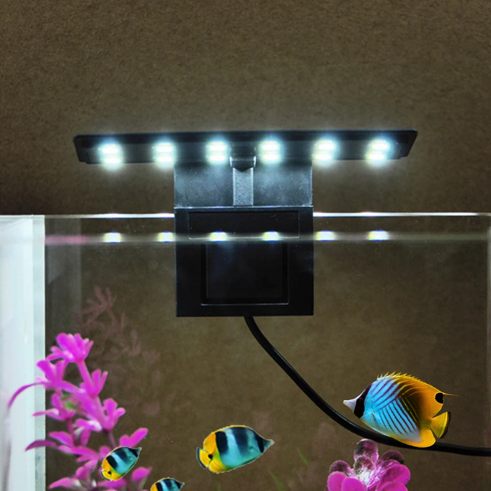 Tomshine ЕС PLUG AC220V 5 Вт 12 светодио дный свет аквариума Fish Jar лампы белый свет Портативный