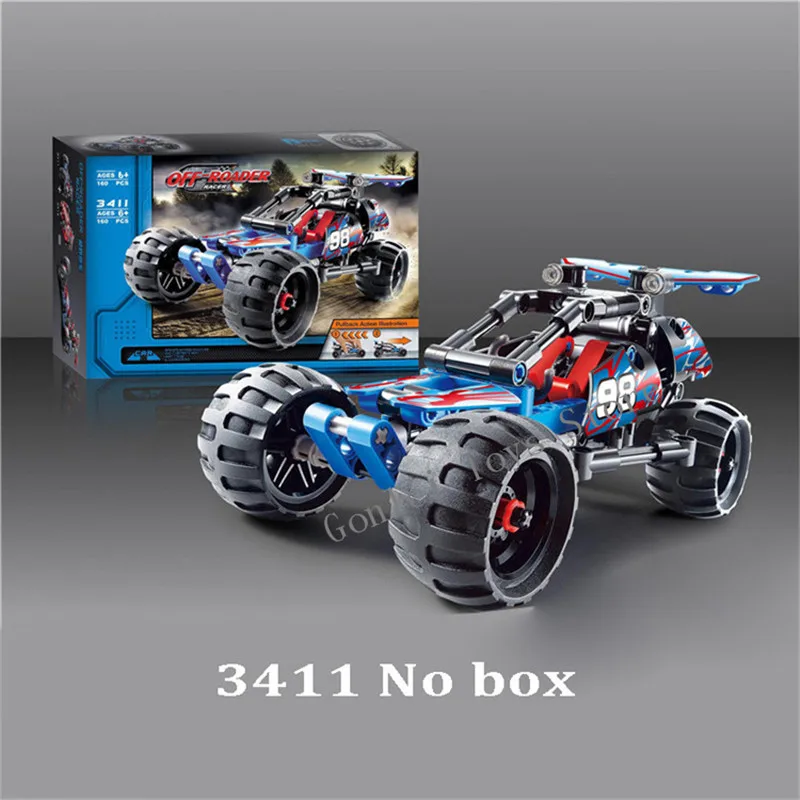 8 видов стилей Technic 2 в 1 GETAWAY RACER POLICE INTERCEPTOR строительный блок откатной автомобиль кирпич совместим с 42046 42047 - Цвет: Decool 3411