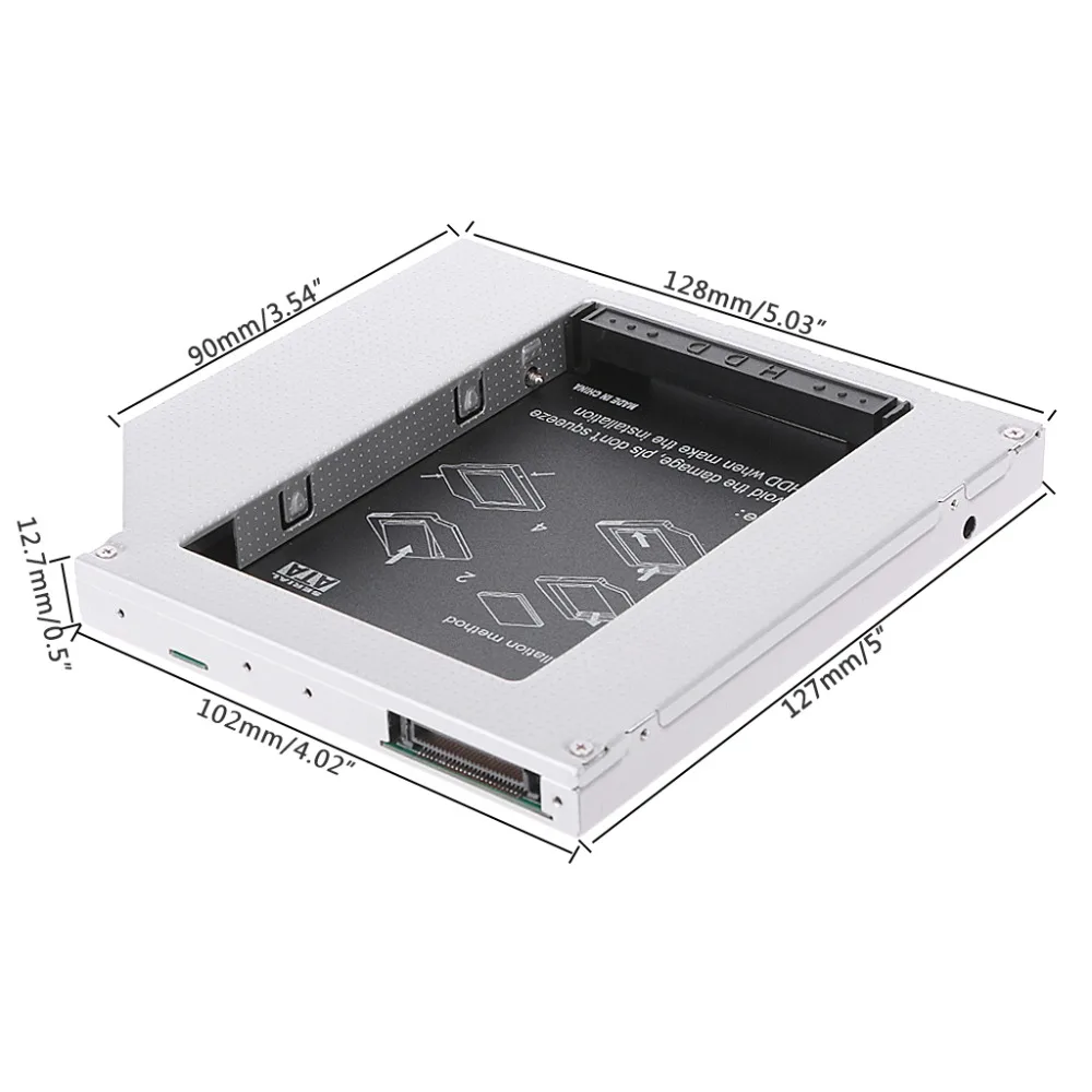 12,7 мм 2nd HDD Caddy IDE To SATA 2," SSD чехол для ноутбука DVD/CD-ROM Оптический отсек