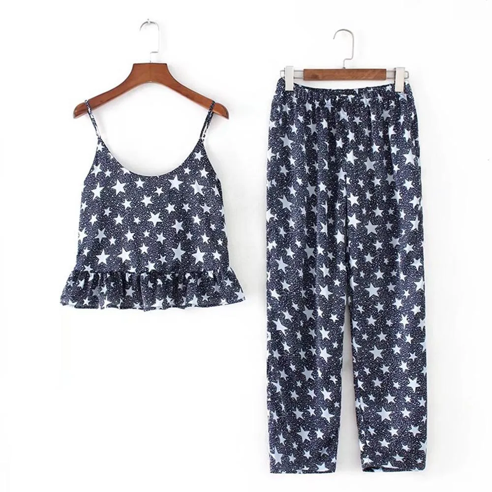 Summer Sexy Vacation Suit Women Sling Backless Camis ...